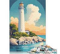 1000 Piece Biscayne National Park Lighthouse Poster Adult Jigsaw Puzzle Paper Puzzles for Teenagers Gifts Educational Game Challenge Toy 38x26cm/1000pcs