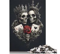 1000 Piece Black King And Black Queen Playing Puzzles for Adults Wooden Puzzles Educational Game for Children As A 1000pcs (75x50cm)