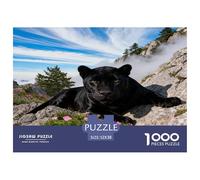1000 Piece Black Panther Jigsaw Puzzle for Adults - A Mindful Challenge, Family Game, Precipice Puzzle, Home Decoration Birthday Gifts 52x38cm/1000pcs