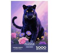 1000 Piece Black Panther Jigsaw Puzzle for Adults - Challenging & Brainteasing, Rose Garden Puzzles, Home Decoration Unique Gift 70x50cm/1000pcs