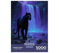 1000 Piece Black Panther Jigsaw Puzzle for Adults - Challenging Game, Waterfall Puzzle, Home Decoration Unique Gift 70x50cm/1000pcs