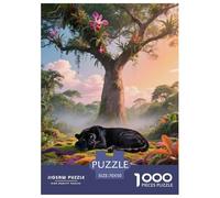 1000 Piece Black Panther Jigsaw Puzzle for Adults & Kids - Family Fun, Educational Games, Ancient Tree Forest Puzzles, Home Decoration Birthday Gifts 70x50cm/1000pcs