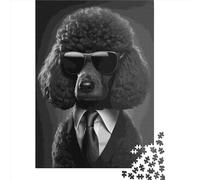 1000 Piece Black Poodle Jigsaw Puzzle for Adult Teenagers Paper Puzzles for Adults & Teenager Funny Jigsaw Puzzles 1000pcs (38x26cm)