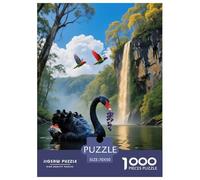 1000 Piece Black Swan Jigsaw Puzzle for Adults - Family Fun, Family Game, Waterfall Jigsaws, Decoration Gifts 70x50cm/1000pcs