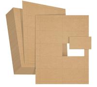 1000 Piece Blank Printable Business Cards 3.5 x 2 Kraft Paper Perforated Cardstock for Inkjet and Laser Printers 10 Cards Per Sheet (Brown)