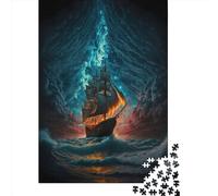 1000 Piece Boat Moon Night4 Jigsaw Puzzle for Adult Teenagers Christmas Eve Gifts 1000pcs (38x26cm)