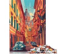 1000 Piece Bologna Street in Italy Jigsaw Puzzle for Adult Teenagers Paper Puzzles for Adults Family Activity Jigsaw Puzzles 38x26cm/1000pcs