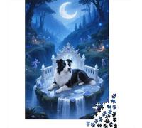 1000 Piece Border Collie Fairy Valley Jigsaw Puzzles for Adults & Kids, Challenging Game, Puzzle Birthday Gifts, Family-Friendly Brain Teaser 1000pcs (75x50cm)