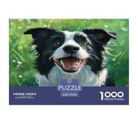 1000 Piece Border Collie Game Puzzle for Adults Gifts Fun Challenging Home Decors Dog Jigsaw Puzzle for Adults And Kids Age 12 And Up 70x50cm/1000pcs