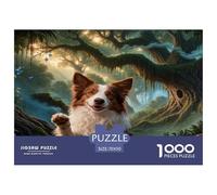 1000 Piece Border Collie Jigsaw Puzzle for Adults - A Mindful Challenge, Family Game, Ancient Tree Puzzle, Home Decoration Unique Gift 70x50cm/1000pcs