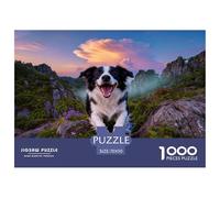 1000 Piece Border Collie Jigsaw Puzzle for Adults - Challenging Brain Teaser, Stone Forest Stream Puzzles, Home Decoration Gifts 70x50cm/1000pcs