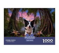 1000 Piece Border Collie Jigsaw Puzzle for Adults - Challenging Brain Teaser, Tropical Jungle Puzzle, Decoration Unique Gift 70x50cm/1000pcs