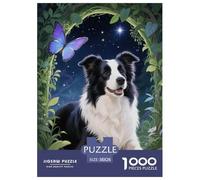 1000 Piece Border Collie Jigsaw Puzzle for Adults - Family Fun, Family Happy Game, Plant Garden Jigsaws, Home Decoration Birthday Gifts 38x26cm/1000pcs