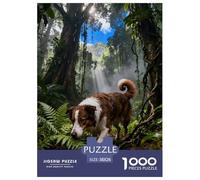 1000 Piece Border Collie Jigsaw Puzzle for Adults & Kids - Family Fun, Family Happy Game, Rainforest Jigsaws, Decoration Unique Gift 38x26cm/1000pcs