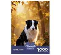 1000 Piece Border Collie Jigsaw Puzzles for Adults - Family Fun, Educational Games, Woods Puzzles, Decoration Unique Gift 52x38cm/1000pcs
