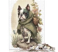 1000 Piece Boston Terrier Dog Cute Creative Square Jigsaw Puzzles for Adults And Wooden Puzzles Educational Game for Adult 1000pcs (75x50cm)