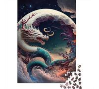 1000 Piece Brave Dragon Puzzles for Adults Wooden Puzzles Educational Game for Children As A 1000pcs (75x50cm)