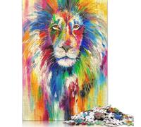 1000 Piece Bright Lion Jigsaw Puzzles for Adult Teenagers Paper Puzzle Jigsaws for Adults Jigsaw Puzzles for Adults 38x26cm/1000pcs