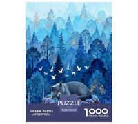 1000 Piece British Shorthair Cat Jigsaw Puzzle for Adults Kids - Family Fun, Family Happy Game, Blue Woods Puzzle, Decoration Gifts 70x50cm/1000pcs