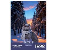 1000 Piece British Shorthair Cat Jigsaw Puzzles for Adults - Family Fun, Educational Games, Woods Jigsaws, Decoration Birthday Gifts 70x50cm/1000pcs