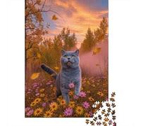 1000 Piece British Shorthair Jigsaw Puzzle for Adults & Kids - Challenging Brain Teaser, Woods Jigsaws, Decoration Birthday Gifts 52x38cm/1000pcs