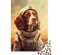 1000 Piece Brittany Spaniel Mars Wooden Jigsaw Puzzles Adults Teens Jigsaw Large Puzzle Toys Educational Intellectual Decompressing Fun Family Game 1000pcs (75x50cm)