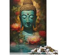 1000 Piece Buddha Art Jigsaw Puzzles for Adult Teenagers Wooden Puzzles For Family Fun & Game Night 1000pcs (75x50cm)