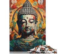 1000 Piece Buddha Art Jigsaw Puzzles for Adults Jigsaw Puzzles Educational Game Challenge Toy 1000pcs (75x50cm)