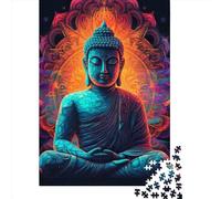 1000 Piece Buddha Psychadelic Mandala Jigsaw Puzzle for Adult Teenagers Puzzles for Adults & Teenager Family Activity Jigsaw Puzzles 1000pcs (38x26cm)