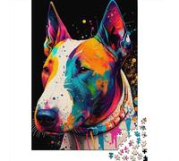1000 Piece Bull Terrier Colorful Jigsaw Puzzles for Adult Teenagers Paper Puzzles For Family Fun & Game Night 1000pcs (38x26cm)