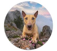 1000 Piece Bull Terrier Jigsaw Puzzle for Adults Kids - A Mindful Challenge, Family Game, Cliff Puzzles, Decoration Unique Gift 1000pcs (67.5x67.5cm)