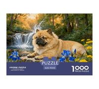 1000 Piece Bulldog Jigsaw Puzzle for Adults Kids - Challenging Game, Forest Waterfall Puzzle, Home Decoration Birthday Gifts 70x50cm/1000pcs