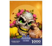 1000 Piece Bulldog Jigsaw Puzzle for Adults Kids - Family Fun, Educational Toys, Skull Puzzles, Decoration Unique Gift 38x26cm/1000pcs