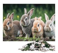 1000 Piece Bunny Group Puzzles for Adults Paper Puzzles Educational Games For Kids 38x26cm/1000pcs