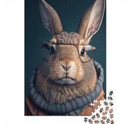 1000 Piece Bunny Rabbit In Clothes Jigsaw Puzzles for Adults Puzzle Adult Jigsaw Puzzle Home Decoration Puzzle Toys 1000pcs (38x26cm)