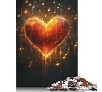1000 Piece Burning Heart Music Jigsaw Puzzles for Adults Puzzle Jigsaws for Adults& Teenagers Age 12 Years Up 1000pcs (38x26cm) <