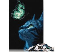 1000 Piece Butterfly And Cat Jigsaw Puzzle for Adult Teenagers Wooden Learning Educational Toys 1000pcs (75x50cm)