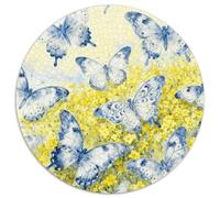 1000 Piece Butterfly Jigsaw Puzzle for Adults Kids - Family Fun, Educational Games, Yellow Flowers Puzzles, Home Decoration Unique Gift 1000pcs (67.5x67.5cm)