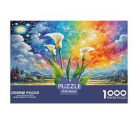 1000 Piece Calla Lily Jigsaw Puzzles for Adults Educational Games Jigsaw Puzzle Home Decors for The Whole for Women, Gifts for Men 38x26cm/1000pcs