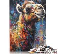 1000 Piece Camel Painting Creative Square Jigsaw Puzzles for Adults & Wooden Puzzles Educational Toys 1000pcs (75x50cm)