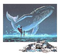 1000 Piece Can A Whale Fly Creative Square Jigsaw Puzzles for Adults & Paper Puzzles Stress Relief Puzzle Games And Unique 38x26cm/1000pcs