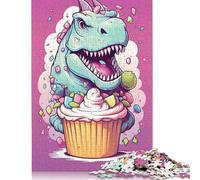 1000 Piece Candy Cupcake Dino Square Puzzles for Adults And Wooden Puzzles Family Activity 1000pcs (75x50cm)