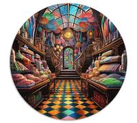 1000 Piece Candy Store Game Puzzle Great Gift for Adults Challenging Games Home Decoration Brainteasing Fairy Tales Jigsaw Puzzle for Adults And Kids 1000pcs (67.5x67.5cm)