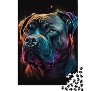 1000 Piece Cane Corso Colorful Jigsaw Puzzle for Adult Teenagers Wooden Puzzle Christmas Eve Gifts 1000pcs (75x50cm)