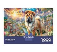1000 Piece Canis Lupus Familiaris Jigsaws Puzzles Great Gift Beautiful Decoration Cute Pet Dog Puzzle Challenging Games for Adults 38x26cm/1000pcs