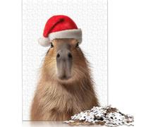 1000 Piece Capybara Christmas Portrait Jigsaw Puzzle for Adult Teenagers Wooden Puzzles for Adults Family Puzzle Game 1000pcs (75x50cm)
