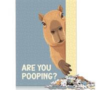 1000 Piece Capybara Peeking Are You Pooping Jigsaw Puzzles for Adult Teenagers Puzzle for Adults And Teenager Jigsaw Puzzles for Adults 38x26cm/1000pcs