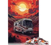 1000 Piece Car at Sunset Jigsaw Puzzle for Adult Teenagers Christmas Eve Gifts 1000pcs (75x50cm)