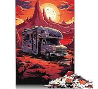 1000 Piece Car at Sunset Jigsaw Puzzle for Adult Teenagers Paper Puzzle Christmas Eve Gifts 1000pcs (75x50cm)