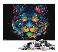 1000 Piece Cartoon Style for Tiger Creative Square Jigsaw Puzzles for Adults And Wooden Puzzles Educational Game for Adult 1000pcs (75x50cm)